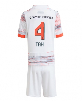 Billige Fotballdrakt Bayern Munich Jonathan Tah #4 Replika Bortedraktsett Barn 2025-26 Kortermet (med bukser)